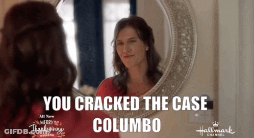 Woman Looking In Mirror You Cracked The Case Columbo GIF