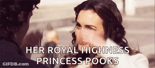 Woman Looking Man Text Her Royal Highness Princess Pooks GIF