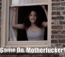 Woman Looking Out Window Game On Motherfucker GIF
