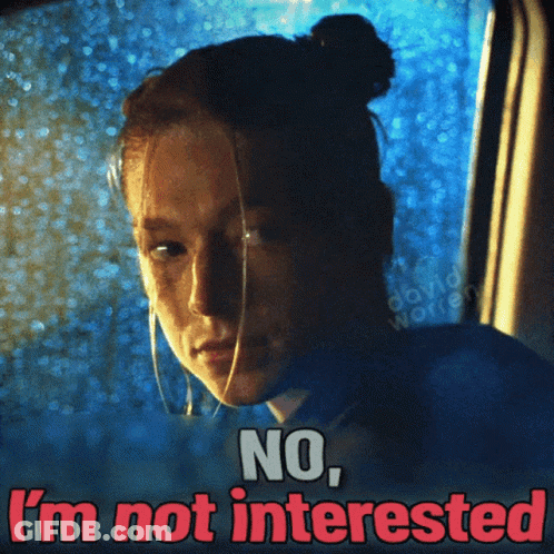 Woman Looking Out Window Saying No I'm Not Interested GIF
