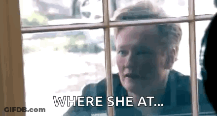 Woman Looking Out Window Saying Where She At GIF
