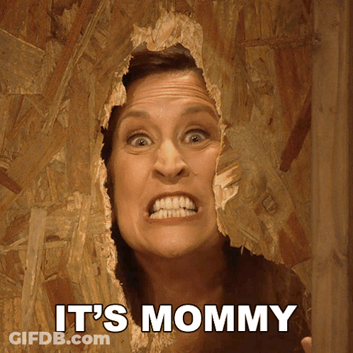 Woman Looking Through Wall Hole Mommy GIF