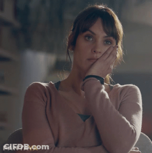 Woman Looking Unamused GIF