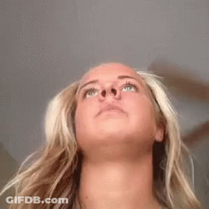 Woman Looking Up GIF