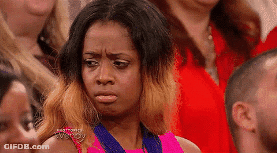 Woman Looking With Confused Face GIF