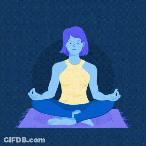 Woman Lotus Pose Eyes Closed GIF