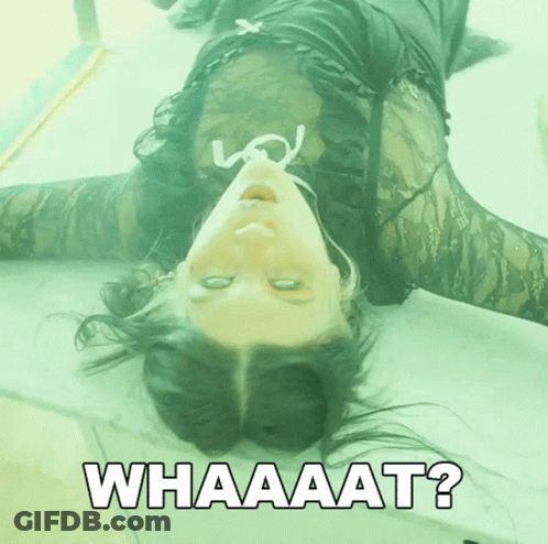 Woman Lying Down With Whaaat GIF