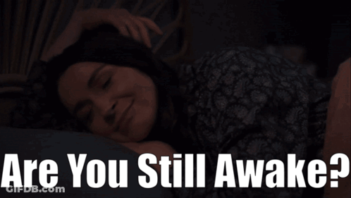 Woman Lying In Bed Are You Still Awake GIF