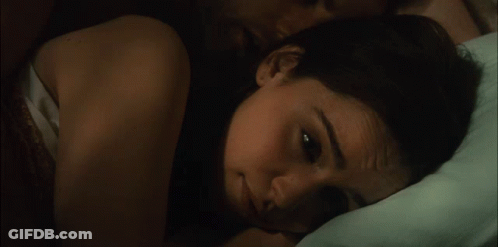 Woman Lying In Bed With Eyes Closed GIF