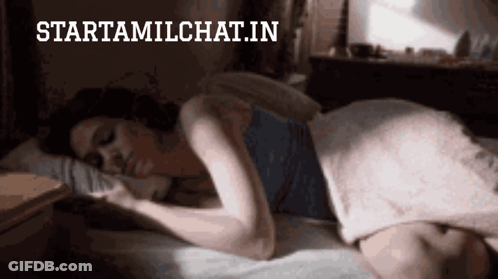 Woman Lying On Bed GIF