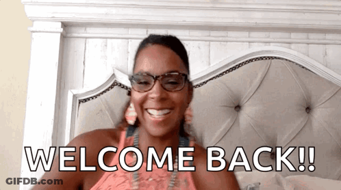 Woman Lying On Bed Welcome Back GIF