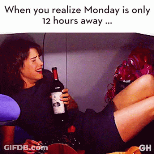 Woman Lying On Bed With Wine GIF