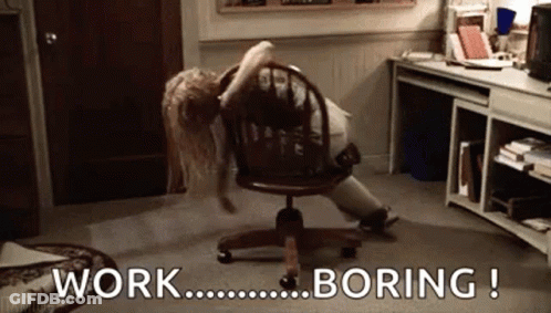 Woman Lying On Chair With Work Boring GIF
