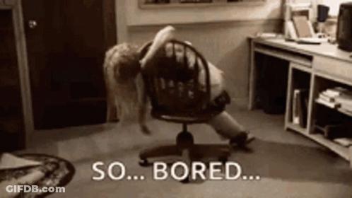 Woman Lying On Office Chair Bored GIF
