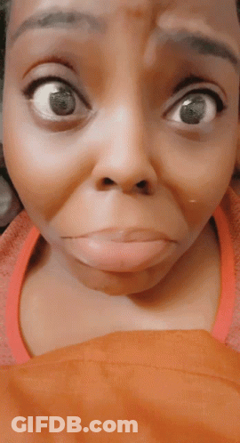 Woman Making A Face Close Up GIF