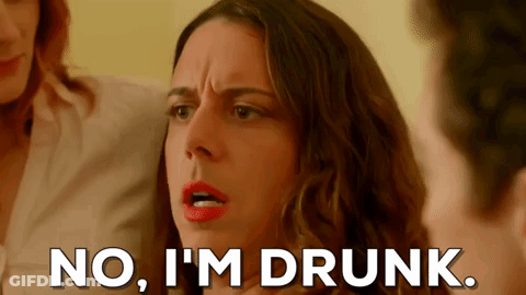 Woman Making Face Saying No I'm Drunk GIF