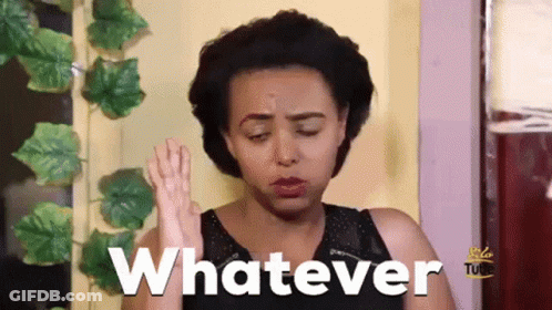 Woman Making Face Saying Whatever GIF