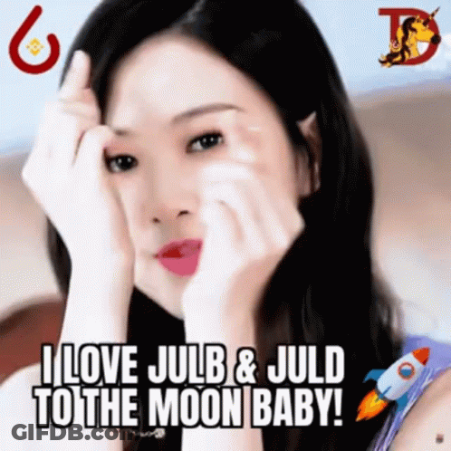 Woman Making Face Says I Love Julb & Juld To The Moon Baby GIF