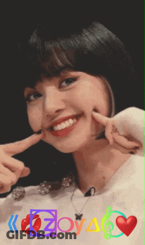 Woman Making Face With Fingers And Heart GIF