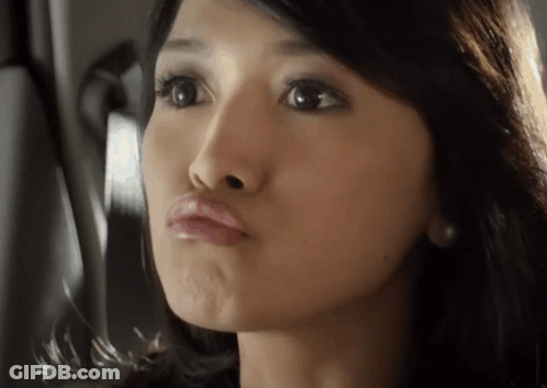 Woman Making Face With Mouth Open GIF