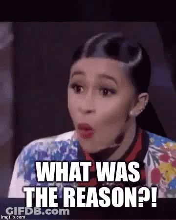 Woman Making Funny Face Asking What Was The Reason GIF