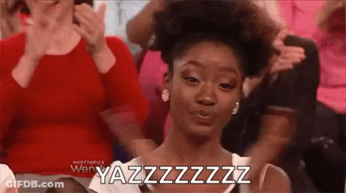 Woman Making Funny Face At Crowd GIF