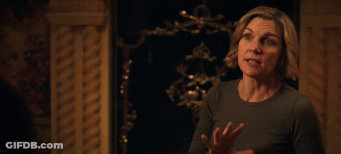 Woman Making Funny Face At Wut Sign GIF