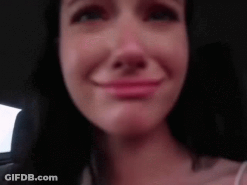 Woman Making Funny Face Close Up GIF