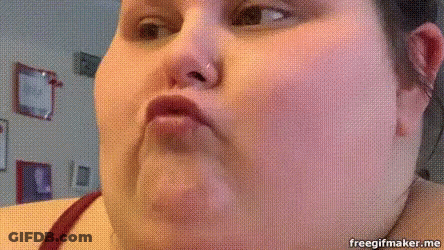 Woman Making Funny Face Close Up GIF