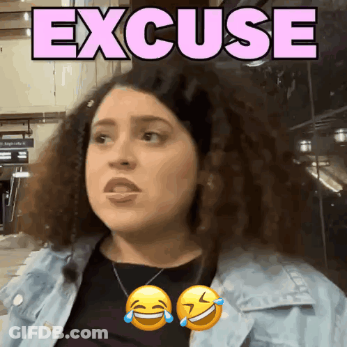 Woman Making Funny Face Excuse GIF