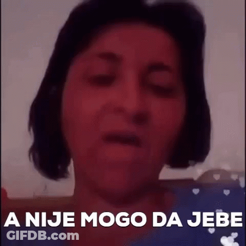 Woman Making Funny Face Eyes Closed A Nije Mogo Da Jebe GIF