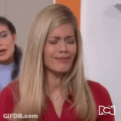 Woman Making Funny Face Eyes Closed GIF