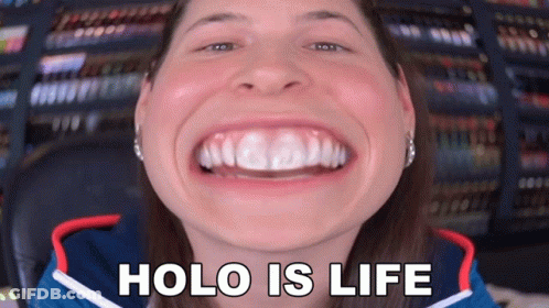 Woman Making Funny Face Holo Is Life GIF