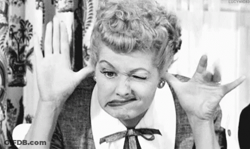 Woman Making Funny Face In Black And White GIF