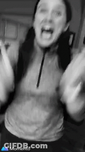 Woman Making Funny Face In Black And White Photo Momento GIF