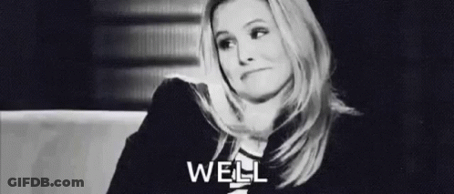 Woman Making Funny Face In Black And White Photo Saying Well GIF