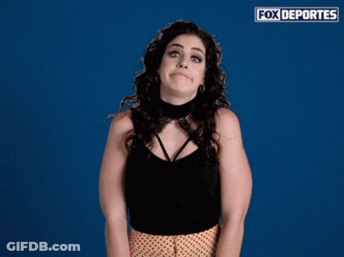 Woman Making Funny Face In Front Of Fox Deportes GIF
