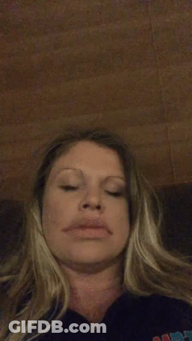 Woman Making Funny Face In NBC Shirt GIF