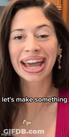 Woman Making Funny Face Let's Make Something GIF