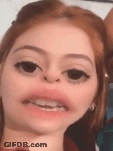 Woman Making Funny Face Mouth Open GIF