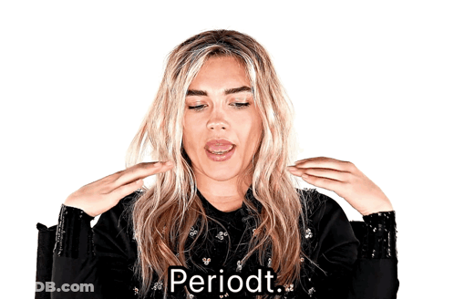 Woman Making Funny Face Periodt GIF
