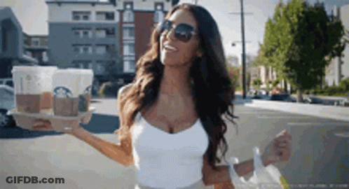 Woman Making Funny Face Say Less Sign GIF