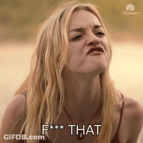 Woman Making Funny Face Saying F That GIF