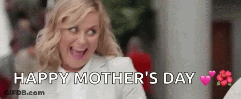Woman Making Funny Face Saying Happy Mothers Day GIF