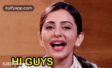 Woman Making Funny Face Saying Hi Guys GIF
