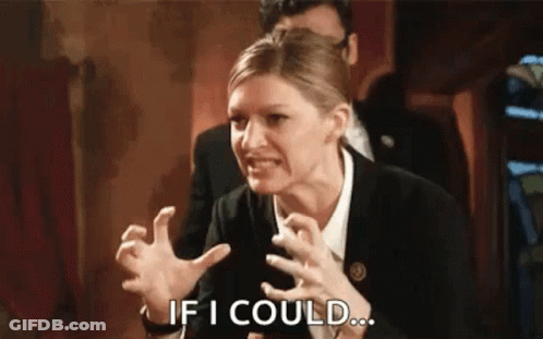 Woman Making Funny Face Saying If I Could GIF