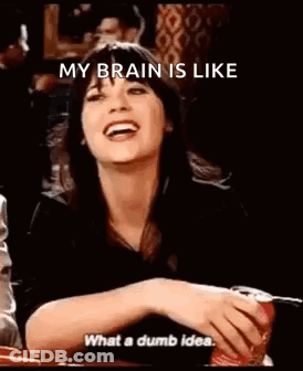 Woman Making Funny Face Saying My Brain Is Like Do It GIF