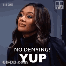 Woman Making Funny Face Saying No GIF