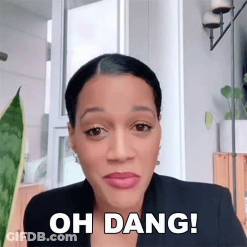 Woman Making Funny Face Saying Oh Dang GIF