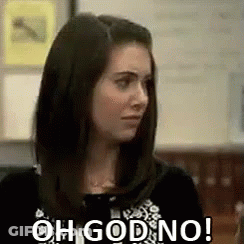 Woman Making Funny Face Saying Oh God No GIF